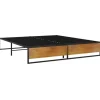 vidaXL Bettgestell Schwarz Metall 140x200 cm Modell 3651003
