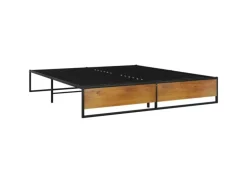 vidaXL Bettgestell Schwarz Metall 140x200 cm Modell 3651003