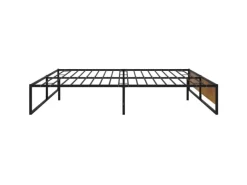 vidaXL Bettgestell Schwarz Metall 140x200 cm Modell 3651003