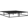 vidaXL Bettgestell Schwarz Metall 140x200 cm Modell 2650996