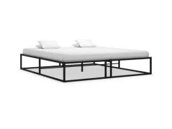 vidaXL Bettgestell Schwarz Metall 140x200 cm Modell 2650996