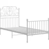 vidaXL Bettgestell Weiß Metall 100x200 cm723136