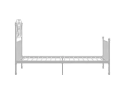 vidaXL Bettgestell Weiß Metall 100x200 cm723136