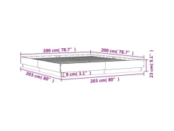 vidaXL Bettgestell Weiß 200x200 cm Holzwerkstoff 3209828