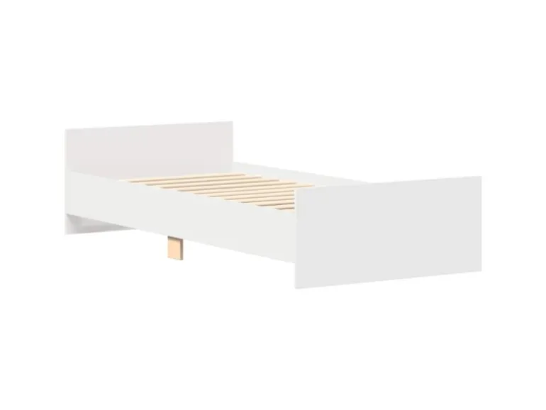 vidaXL Bettgestell Weiß 100x200 cm Holzwerkstoff 835932