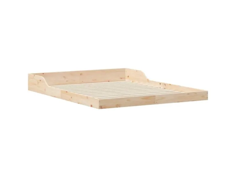 vidaXL Bettrahmen Braun 160 x 200 cm Massives Kiefernholz 873307