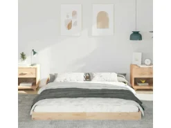 vidaXL Bettrahmen Braun 160 x 200 cm Massives Kiefernholz 873307