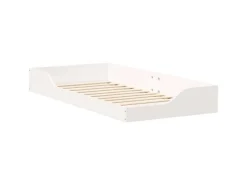vidaXL Bettrahmen Weiß 90 x 200 cm Massives Kiefernholz 873389
