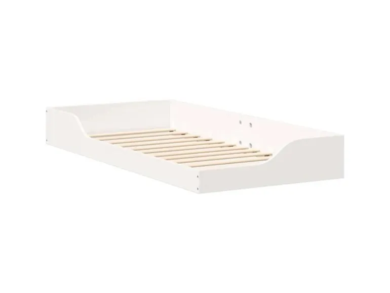 vidaXL Bettrahmen Weiß 90 x 200 cm Massives Kiefernholz 873389