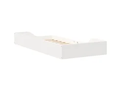 vidaXL Bettrahmen Weiß 90 x 200 cm Massives Kiefernholz 873389