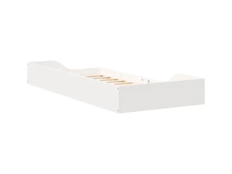 vidaXL Bettrahmen Weiß 90 x 200 cm Massives Kiefernholz 873389