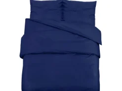 vidaXL Bettwäsche-Set Marineblau 200x220 cm Baumwolle 136153