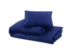 vidaXL Bettwäsche-Set Marineblau 200x220 cm Baumwolle 136153