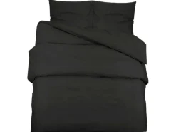 vidaXL Bettwäsche-Set Schwarz 155x220 cm Leichte Mikrofaser 135975