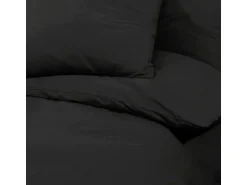 vidaXL Bettwäsche-Set Schwarz 155x220 cm Leichte Mikrofaser 135975