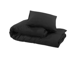 vidaXL Bettwäsche-Set Schwarz 200x200 cm Leichte Mikrofaser 135976