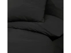 vidaXL Bettwäsche-Set Schwarz 200x200 cm Leichte Mikrofaser 135976