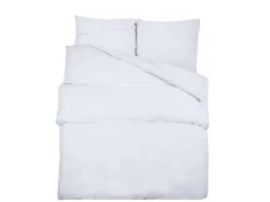 vidaXL Bettwäsche-Set Weiß 135x200 cm Baumwolle 136166
