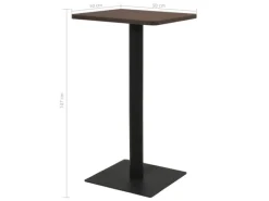 vidaXL BistRotisch Dunkle Esche 50x50x107 cm