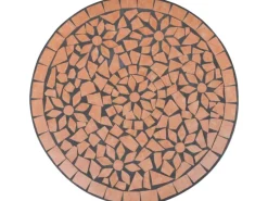 vidaXL Bistrotisch Terrakotta-Rot 60 cm Mosaik 41528