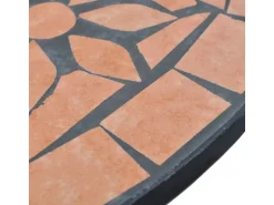 vidaXL Bistrotisch Terrakotta-Rot 60 cm Mosaik 41528