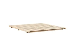 vidaXL Bodenbettgestell Braun 180 x 200 cm Massivholz Kiefer 873061