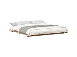 vidaXL Bodenbettgestell Braun 180 x 200 cm Massivholz Kiefer 873061