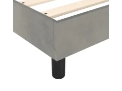vidaXL Boxspringbett mit Matratze Hellgrau 140x200 cm Samt1399424