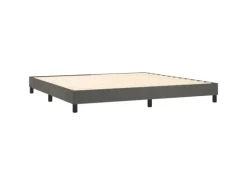 vidaXL Boxspringbett mit Matratze Dunkelgrau 200x200 cm Samt1357756