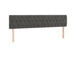 vidaXL Boxspringbett mit Matratze Dunkelgrau 200x200 cm Samt1357756