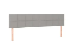 vidaXL Boxspringbett mit Matratze Hellgrau 140x200 cm Samt1389952