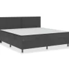 vidaXL Boxspring-Bettgestell Grau Stoff 200x200 cm621163