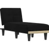 vidaXL Chaiselongue Schwarz Stoff Modell 3