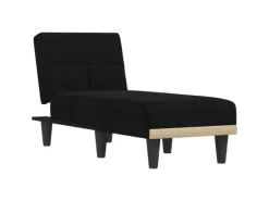 vidaXL Chaiselongue Schwarz Stoff Modell 3