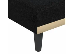 vidaXL Chaiselongue Schwarz Stoff Modell 3