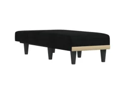 vidaXL Chaiselongue Schwarz Stoff Modell 3