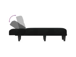 vidaXL Chaiselongue Schwarz Stoff Modell 3
