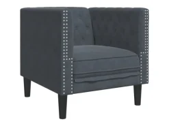 vidaXL Chesterfield-Sessel Dunkelgrau Samt 2146438