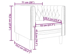 vidaXL Chesterfield-Sessel Dunkelgrau Samt 2146438