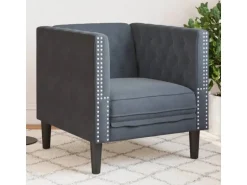 vidaXL Chesterfield-Sessel Dunkelgrau Samt 2146438