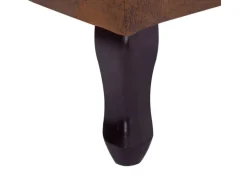 vidaXL Chesterfield-Sessel und Fußhocker Braun Wildleder-Optik