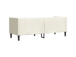 vidaXL Chesterfield-Sofa mit Nackenrollen 3-Sitzer Creme Samt 2157823