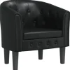 vidaXL Clubsessel Schwarz Kunstleder Modell 2