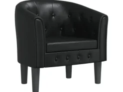 vidaXL Clubsessel Schwarz Kunstleder Modell 2