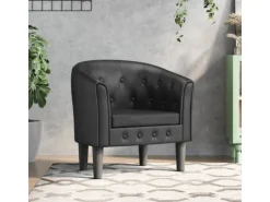 vidaXL Clubsessel Schwarz Kunstleder Modell 2