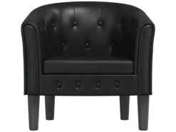 vidaXL Clubsessel Schwarz Kunstleder Modell 2