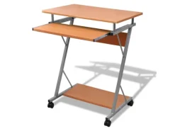 vidaXL Computertisch Computerwagen PC Tisch Bürotisch Laptop auf Rollen Braun 20052