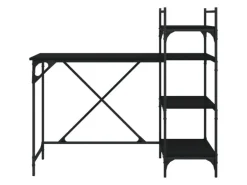vidaXL Computertisch mit Regal Schwarz 120x47x109 cm 836213