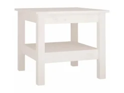 vidaXL Couchtisch Weiß 45x45x40 cm Massivholz Kiefer 814265