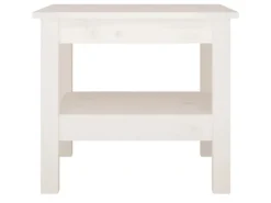 vidaXL Couchtisch Weiß 45x45x40 cm Massivholz Kiefer 814265